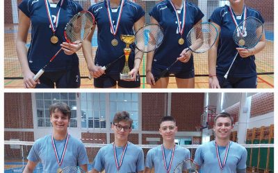 UČENICI I UČENICE NAŠE ŠKOLE ŽUPANIJSKI PRVACI U BADMINTONU