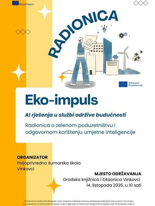 Radionica „Eko-impuls: AI rješenja u službi održive budućnosti”