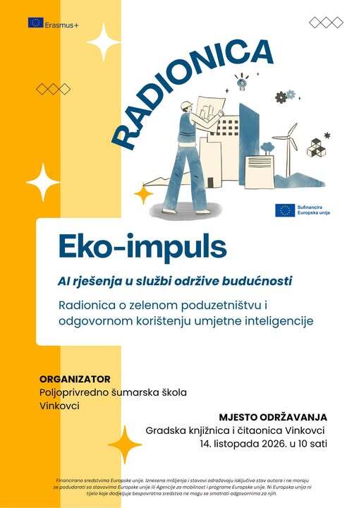 Radionica „Eko-impuls: AI rješenja u službi održive budućnosti”